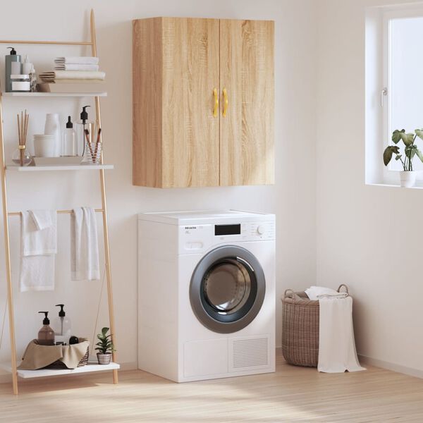 vidaXL v&aelig;gh&aelig;ngt skab 69,5x34x90 cm konstrueret tr&aelig; sonoma-eg