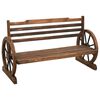 vidaXL haveb&aelig;nk 112 cm massivt grantr&aelig;