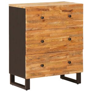 vidaXL Opbevarings Sideboard Brun 60 x 33 x 75 cm Massivt mangotr&aelig;