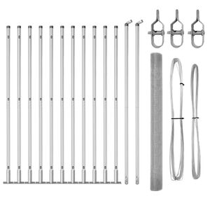 vidaXL Svejset Tr&aring;dhegn med Betonsokkel 25 x 1,4 m Galvaniseret st&aring;l
