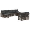 vidaXL Havesofa S&aelig;t 9 stk. Gr&aring; polyrattan