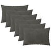 vidaXL Pudebetr&aelig;k 6 pcs HEERLEN M&oslash;rkegr&aring; 30 x 50 cm Fl&oslash;jl