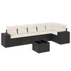 vidaXL sofas&aelig;t til haven 7 dele med hynder polyrattan sort