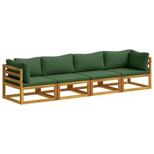 vidaXL Sofa S&aelig;t 4 stk. Naturfarvet Massivt Akacietr&aelig;