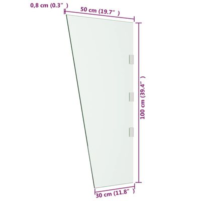 vidaXL sidepaneler til dørbaldakin 2 stk. hærdet glas gennemsigtigt