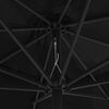vidaXL parasol med metalstang 390 cm sort