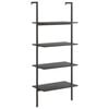 vidaXL stigereol med 4 hylder 64x35x152,5 cm sort