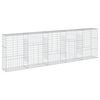 vidaXL gabionkurv med cover 500x50x150 cm galvaniseret jern