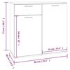 vidaXL skænk 80x36x75 cm konstrueret træ grå sonoma-eg