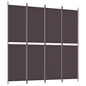vidaXL 4-panels rumdeler 200x200 cm stof brun