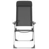 vidaXL foldbare campingstole 2 stk. aluminium sort