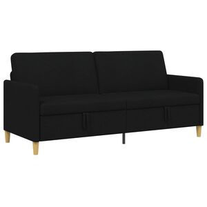 vidaXL Sofa med opbevaring Sort 192 x 78 x 87 cm Polyester