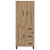 vidaXL Highboard med skuffe 2 pcs Artisan Egetr&aelig; 69,5 x 34 x 180 cm