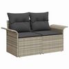vidaXL Havem&oslash;belsofa med pude Lysegr&aring; 141 x 62 x 69cm polyrattan