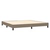 vidaXL Boxspring sengeramme 200x200 cm stof gråbrun