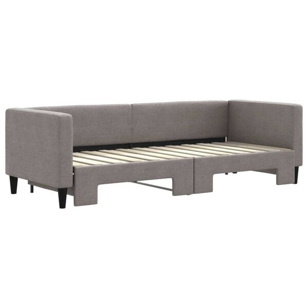 vidaXL daybed med udtræk 80x200 cm stof gråbrun