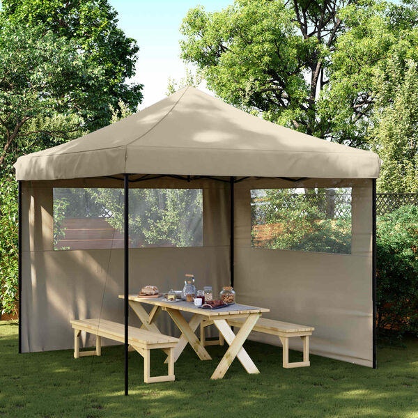 vidaXL Party Tent Gr&aring;brun 292 x 292 x 315 cm Oxford stof