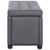 vidaXL ottoman med opbevaring 87,5 cm grå kunstlæder