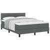 vidaXL Box spring seng med hovedg&aelig;rde M&oslash;rkegr&aring; 160 x 200 cm Stof