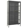 vidaXL udstillingsskab 90x40x180 cm st&aring;l og h&aelig;rdet glas antracitgr&aring;