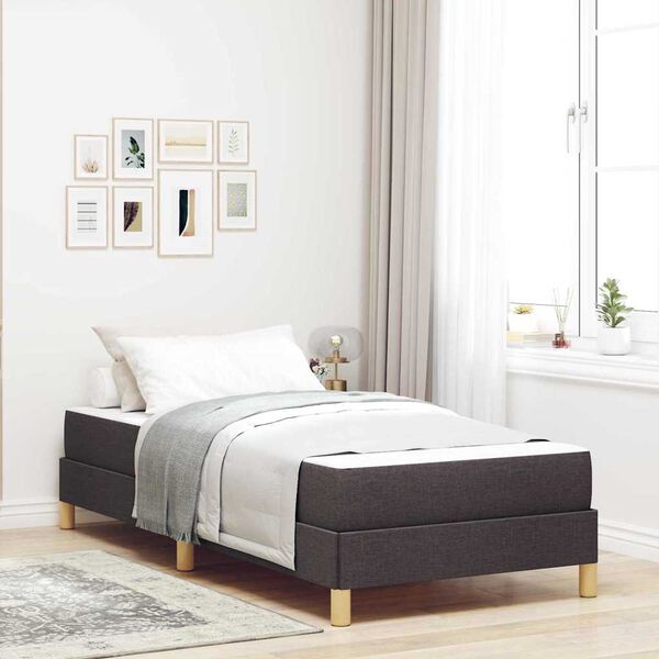 vidaXL Box spring seng Mørk Brun 90 x 200 cm Stof