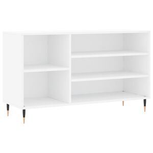 vidaXL skoreol 102x36x60 cm konstrueret tr&aelig; hvid h&oslash;jglans