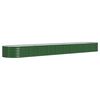 vidaXL plantekasse 440x80x36 cm galvaniseret st&aring;l gr&oslash;n