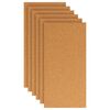 vidaXL Korkplade 6 pcs 100 x 50 x 1 cm Kork Brun