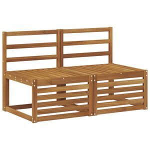 vidaXL 2 Stk Udend&oslash;rs Mellem Sofa Massivt Akacietr&aelig; Naturfarvet