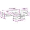 vidaXL Udend&oslash;rs sofagruppe med pude 8 pcs Naturlig og Fl&oslash;de