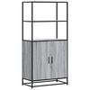 vidaXL skab 68x35x139 cm konstrueret tr&aelig; gr&aring; sonoma-eg og metal