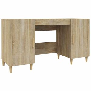 vidaXL skrivebord 140x50x75 cm konstrueret tr&aelig; sonoma-eg