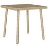 vidaXL havesofabord 40x40x37 cm firkantet polyrattan beige