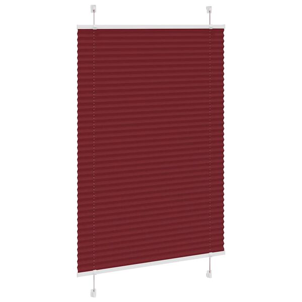 vidaXL Pliss&eacute;gardin Bordeauxr&oslash;d 90x150 cm Stofbredde 89,4 cm Polyester