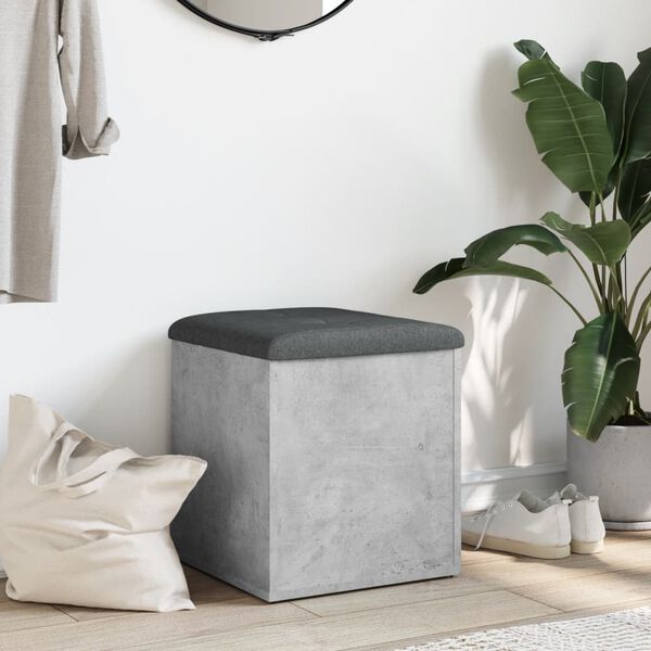 vidaXL skob&aelig;nk 42x42x45 cm konstrueret tr&aelig; betongr&aring;