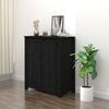 vidaXL sk&aelig;nk 70x35x80 cm massivt fyrretr&aelig; sort