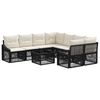 vidaXL Havesofa S&aelig;t 9 stk. Sort polyrattan