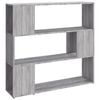 vidaXL bogreol/rumdeler 100x24x94 cm gr&aring; sonoma-eg