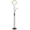 vidaXL gulvlampe 18 W d&aelig;mpbar 180 cm s&oslash;lvfarvet