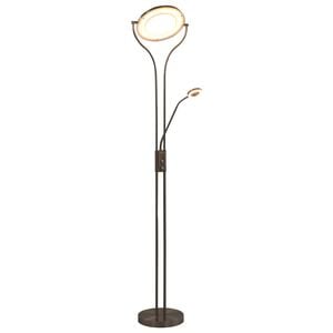 vidaXL gulvlampe 18 W d&aelig;mpbar 180 cm s&oslash;lvfarvet