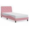 vidaXL sengeramme med LED uden madras 80x200 cm velour pink