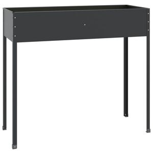 vidaXL plantekasse 100,5x40,5x90 cm galvaniseret st&aring;l antracitgr&aring;