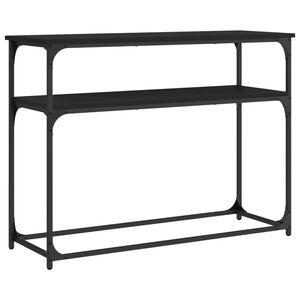 vidaXL konsolbord 100x35,5x75 cm konstrueret tr&aelig; sort
