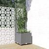 vidaXL plantekasse med espalier 40x40x136 cm PP lysegr&aring;