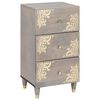 vidaXL Sideboard Gr&aring; og Guld 40 x 33 x 75 cm Massivt mangotr&aelig;