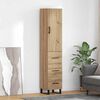 vidaXL Highboard Artisan Egetr&aelig; 34,5 x 34 x 180 cm Konstrueret tr&aelig;