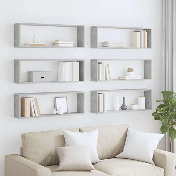 vidaXL v&aelig;ghylder 2 stk. 80x15x26,5cm kubeform konstrueret tr&aelig; betongr&aring;