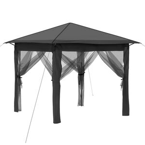 vidaXL Gazebo med 4 Sider 2,6 x 2,6 m Lysegr&aring; og antracit