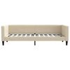 vidaXL daybed med madras 80x200 cm stof cremefarvet