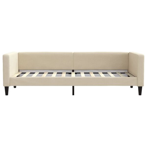 vidaXL daybed med madras 80x200 cm stof cremefarvet
